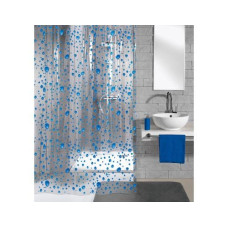 Kleine Wolke Duschvorhang Bubble 180 x 200 cm, Blau/Transparent Kleine Wolke Duschvorhang Bubble 180 x 200 cm, Blau/Transparent