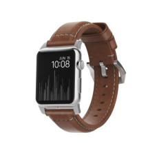 Nomad Lederarmband Traditional Strap Apple Watch Braun/Silber Nomad Lederarmband Traditional Strap Apple Watch Braun/Silber