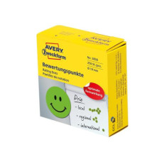 Avery Zweckform Motivsticker Smiley 19 mm Bewertungspunkte, Grün