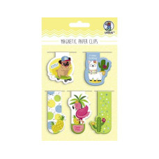 URSUS Haftmagnet Paper Clips Funky Mehrfarbig, 5 Stück