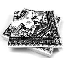Trendform Papierservietten Swiss Tradition 20 Stück, Schwarz/Weiss