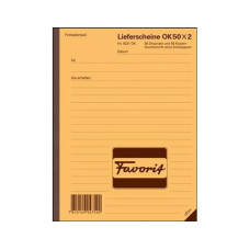 Favorit Durchschreibeblock A5 Lieferschein, Rot/Weiss Favorit Durchschreibeblock A5 Lieferschein, Rot/Weiss