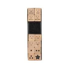 Rico Design Motivstempel-Set Lehrer Smiley, Beige