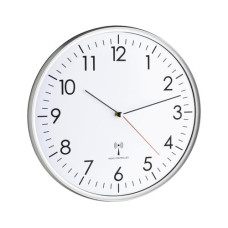 TFA Dostmann Funk-Wanduhr Silber, Ø 33 cm