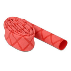 Delock Schrumpfschlauch X-Muster rutschfest 1 m x 15 mm Rot Delock Schrumpfschlauch X-Muster rutschfest 1 m x 15 mm Rot