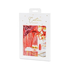 Partydeco Partyaccessoire Vorhang 90 x 250 cm, Rot Partydeco Partyaccessoire Vorhang 90 x 250 cm, Rot