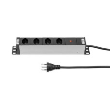 STEFFEN 19 Steckdosenleiste 4x T13, Silber STEFFEN 19 Steckdosenleiste 4x T13, Silber