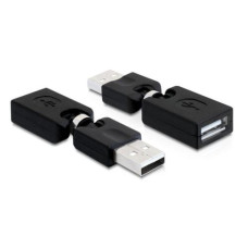 Delock USB 2.0 Adapter USB-A Stecker - USB-A Buchse, rotierbar