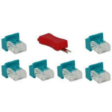 Delock Clip RJ45 Portverriegelung inkl. Stecker Set 6 Stück Delock Clip RJ45 Portverriegelung inkl. Stecker Set 6 Stück