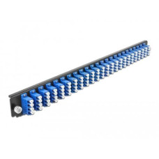 Delock Verteilerplatte Frontblende 24 Port LC Quad OS2 SM blau