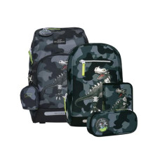 Beckmann Schulrucksack-Set Active Air Flx Camo Rex 6-teilig