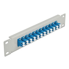 Delock Verteilerplatte 10″ LWL Patchpanel 12 Port LC Duplex grau