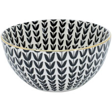 Kadastar Schale Metropolitan Leaves 15 cm, Schwarz/Weiss Kadastar Schale Metropolitan Leaves 15 cm, Schwarz/Weiss