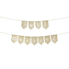 Partydeco Girlande Just Married Braun/Weiss Partydeco Girlande Just Married Braun/Weiss