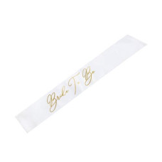 Partydeco Hochzeitsaccessoire Bride to be 75 cm, Weiss/Gold Partydeco Hochzeitsaccessoire Bride to be 75 cm, Weiss/Gold