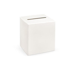 Partydeco Hochzeitsaccessoire Kartenbox Uni 24 x 24 x 24 cm, Weiss Partydeco Hochzeitsaccessoire Kartenbox Uni 24 x 24 x 24 cm, Weiss