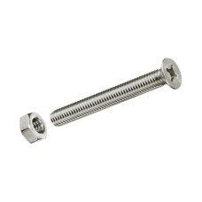 Krafter Metrische Schrauben M 5 x 70 mm, mit Muttern, Stahl, 2 Stück Krafter Metrische Schrauben M 5 x 70 mm, mit Muttern, Stahl, 2 Stück