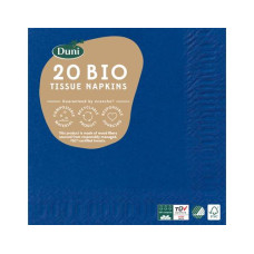 BioPak Papierservietten 24 cm x 24 cm, 20 Stück, Dunkelblau
