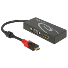 Delock 2-Port Signalsplitter USB-C - 1xHDMI & 1xVGA Delock 2-Port Signalsplitter USB-C - 1xHDMI & 1xVGA