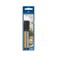 Faber-Castell Fasermaler Pitt Artist Pen Gold, Silber Faber-Castell Fasermaler Pitt Artist Pen Gold, Silber