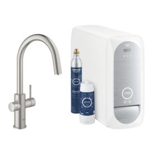 GROHE Küchenarmatur Blue Home  C-Auslauf, Starter Kit, Supersteel GROHE Küchenarmatur Blue Home  C-Auslauf, Starter Kit, Supersteel