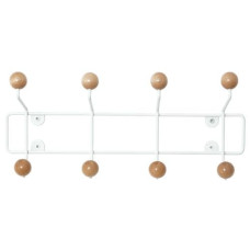 present time Garderobenleiste Saturnus 8 Hänger, Weiss/Natur present time Garderobenleiste Saturnus 8 Hänger, Weiss/Natur