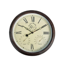 Esschert Design Gartenuhr Braun, Ø 38.3 cm