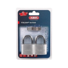 Abus Vorhängeschloss 64TI/40 Twins, 2 Stück