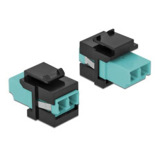 Delock Keystone-Modul LC Buchse zu LC Buchse Aqua / Schwarz Delock Keystone-Modul LC Buchse zu LC Buchse Aqua / Schwarz
