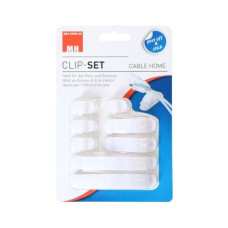 Max Hauri Kabel-Clip 8 Stück, Weiss