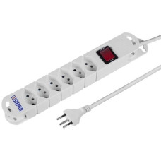 STEFFEN Steckdosenleiste STEBA VARIABL 6x T13 3m mit Schalter STEFFEN Steckdosenleiste STEBA VARIABL 6x T13 3m mit Schalter