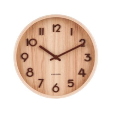 KARLSSON Wanduhr Pure Ø 22 cm, Hellbraun KARLSSON Wanduhr Pure Ø 22 cm, Hellbraun