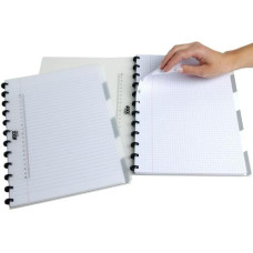 Adoc Notizheft Pap-Ex Black&White mit Register A4, kariert
