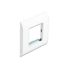 Delock Easy 45 Modulträger mit Abdeckrahmen 80 x 80 mm, Weiss Delock Easy 45 Modulträger mit Abdeckrahmen 80 x 80 mm, Weiss