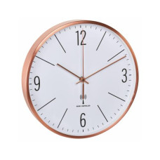 TFA Dostmann Funk-Wanduhr Ø 30 cm, Kupfer