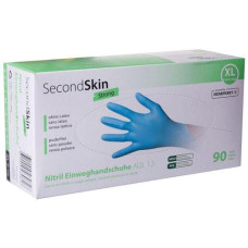 SecondSkin Einweghandschuh Nitril Puderfrei XL Blau 90 Stück SecondSkin Einweghandschuh Nitril Puderfrei XL Blau 90 Stück