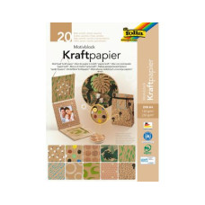 Folia Kraftpapier Motivblock, A4, 20 Blatt Braun