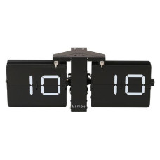 Esmée Wanduhr Flip Clock Schwarz