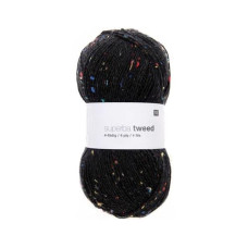 Rico Design Wolle Soft Tweed für Socken 4-fädig, 100 g, Schwarz