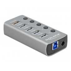 Delock USB-Hub 63262 USB 3.0 - 4x USB-A / 1x Ladeanschluss