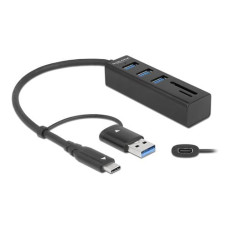 Delock USB-Hub 3.0 Typ-C + SD/MicroSD Slot