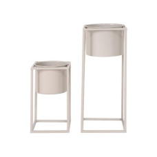 House Nordic Blumentopf Marla 2 Stück, Beige