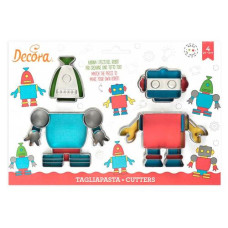 Decora Guetzli-Ausstecher-Set 4 Stück, Roboter