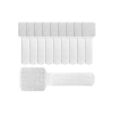 Label-the-cable Klettkabelhalter WALL STRAPS 3 x 9 cm Weiss, 10 Stück