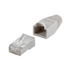 Wirewin Stecker RJ45 Cat.6 100 Stück, geschirmt, Grau