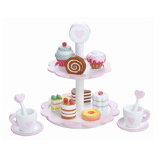 Spielba Holzspielwaren Spiel-Lebensmittel Etagere mit Patisserie