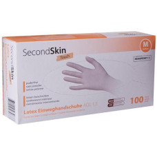 SecondSkin Einweghandschuh Latex Puderfrei M 100 Stück SecondSkin Einweghandschuh Latex Puderfrei M 100 Stück