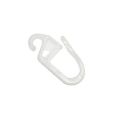 Gardinia Ösengleiter mit Faltenlegehaken, Weiss, 10 Stück