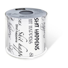 Paper + Design Toilettenpapier Shit happens  Rollen, 3-lagig, Weiss Paper + Design Toilettenpapier Shit happens  Rollen, 3-lagig, Weiss