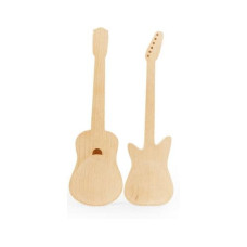 Kikkerland Salatbesteck Gitarre Hellbraun
